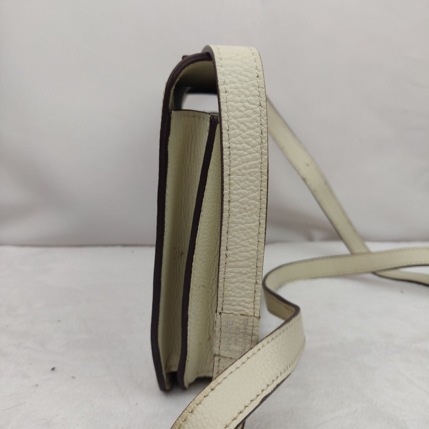 Hermès Constance 18 Mini White Pearl Leather Shoulder Bag Women