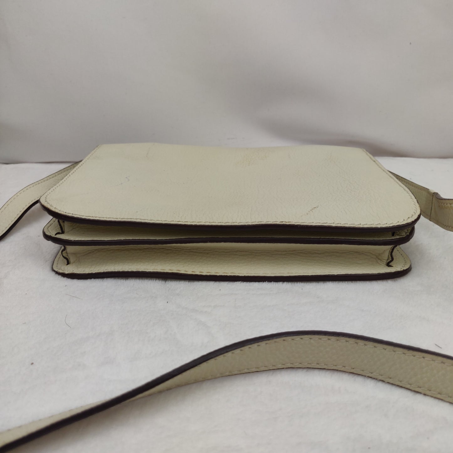 Hermès Constance 18 Mini White Pearl Leather Shoulder Bag Women