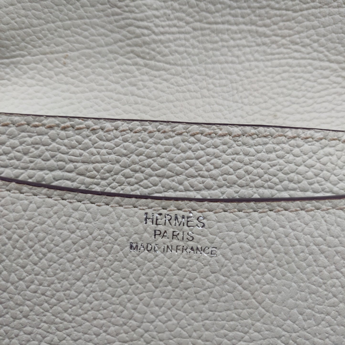 Hermès Constance 18 Mini White Pearl Leather Shoulder Bag Women