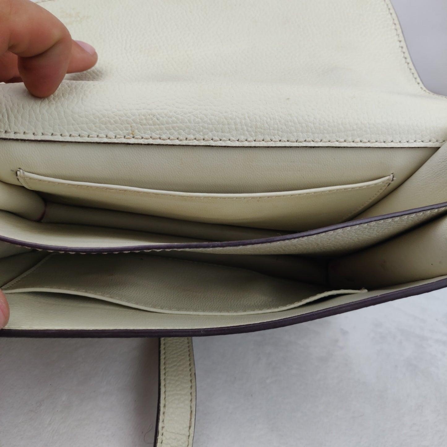 Hermès Constance 18 Mini White Pearl Leather Shoulder Bag Women