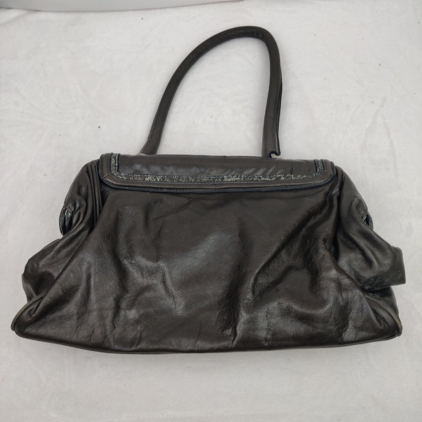 Mimco Enchanted Black Leather Shoulder Bag Handbag Women