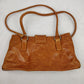 Gucci Vintage Brown Leather Shoulder Bag Handbag Women
