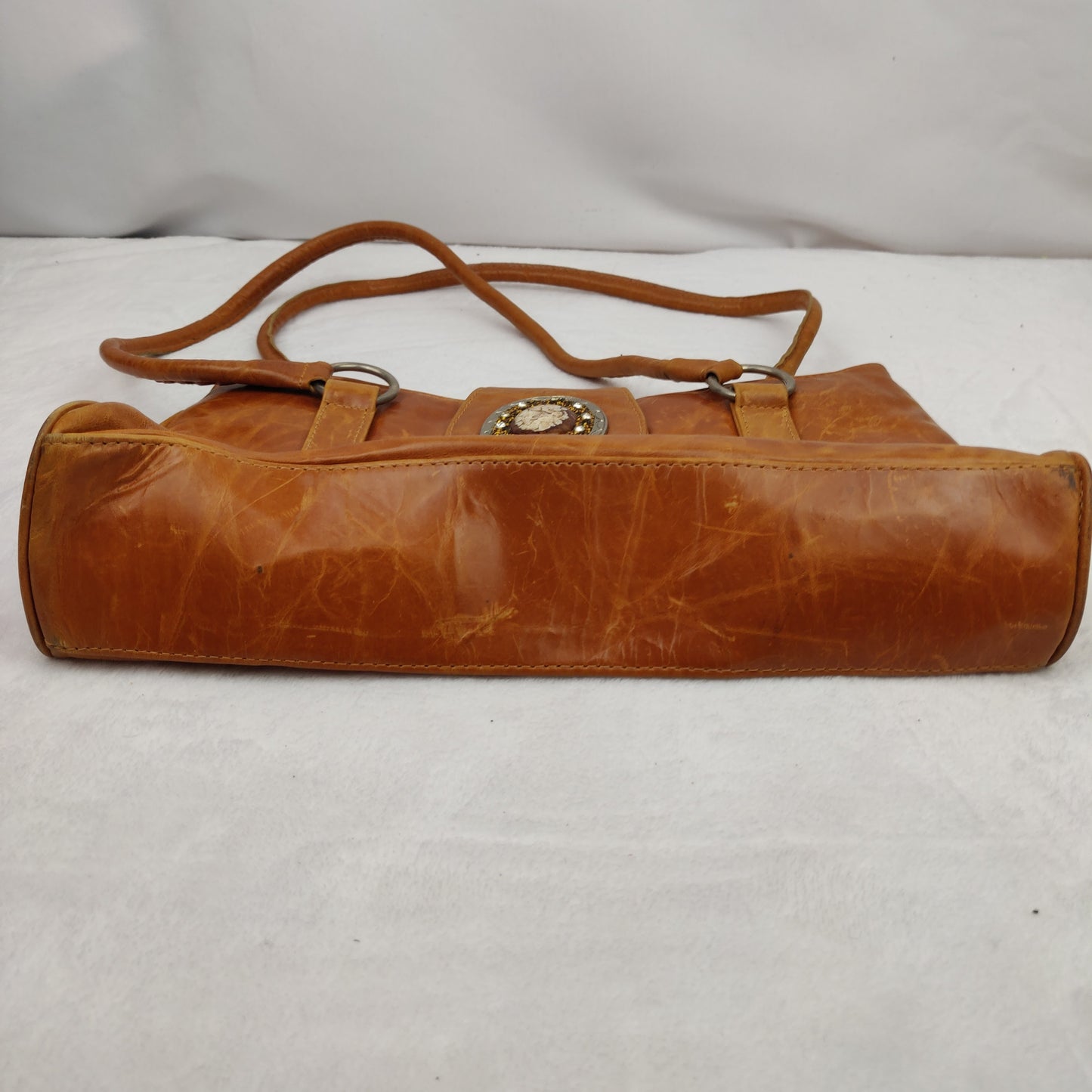 Gucci Vintage Brown Leather Shoulder Bag Handbag Women