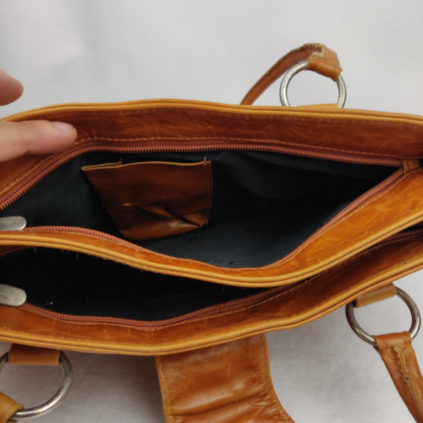 Gucci Vintage Brown Leather Shoulder Bag Handbag Women