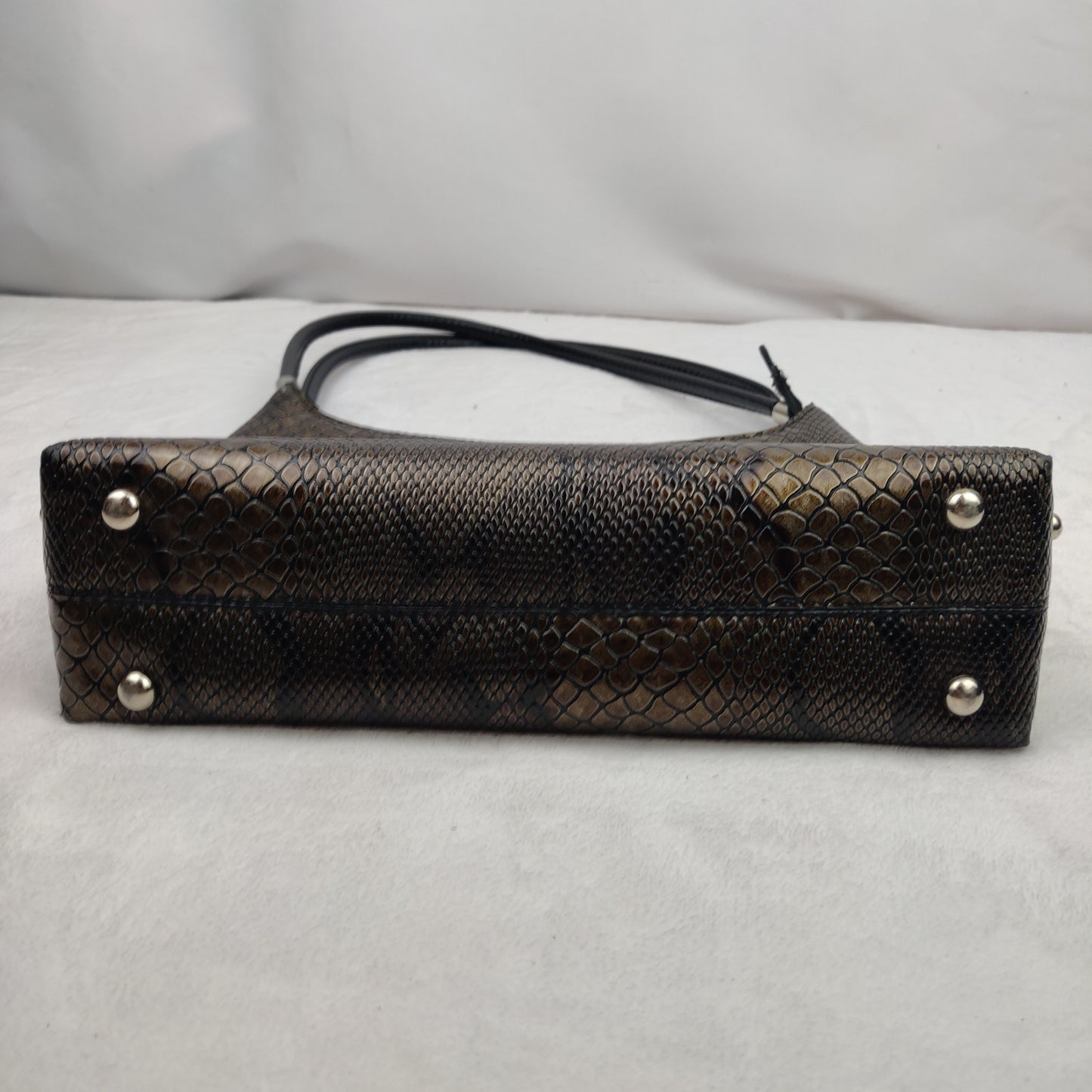Gucci Vintage Snake Skin Leather Shoulder Bag Handbag Women