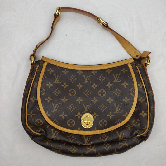 Louis Vuitton Authentic Brown Tulum Monogram PM Shoulder Bag Handbag Women