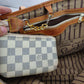 Louis Vuitton White Damier Azur Neverfull MM N51107 Shoulder Tote Bag Women