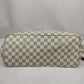 Louis Vuitton White Damier Azur Neverfull MM N51107 Shoulder Tote Bag Women