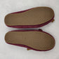 K's by Clarks Burgundy Berry Suede Leather Wake Me Moccasin Slippers Women UK 6