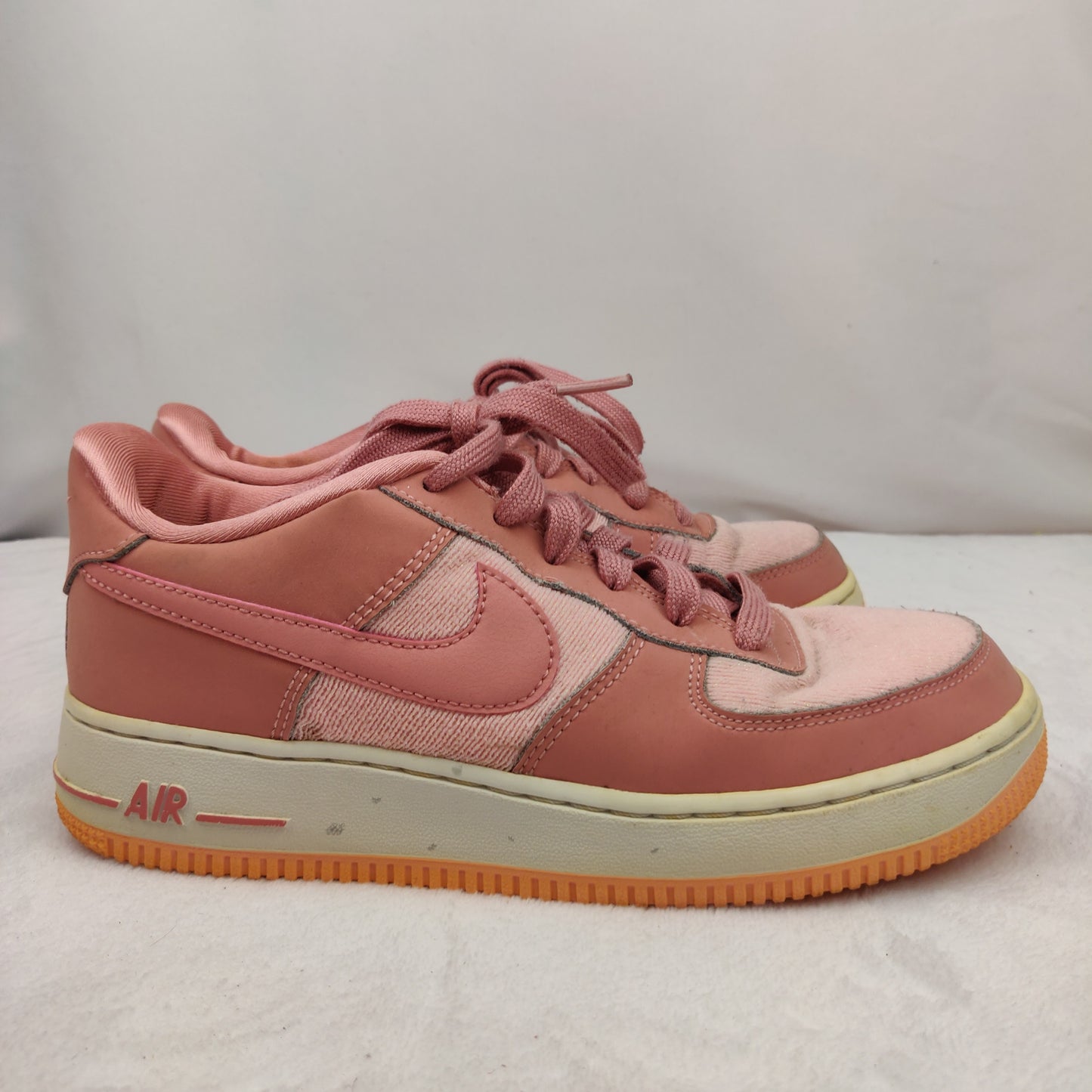 Nike Pink Air Force 1 LV8 GS Rust Pink Trainers Shoes Women UK 5.5 ~ 849345-603