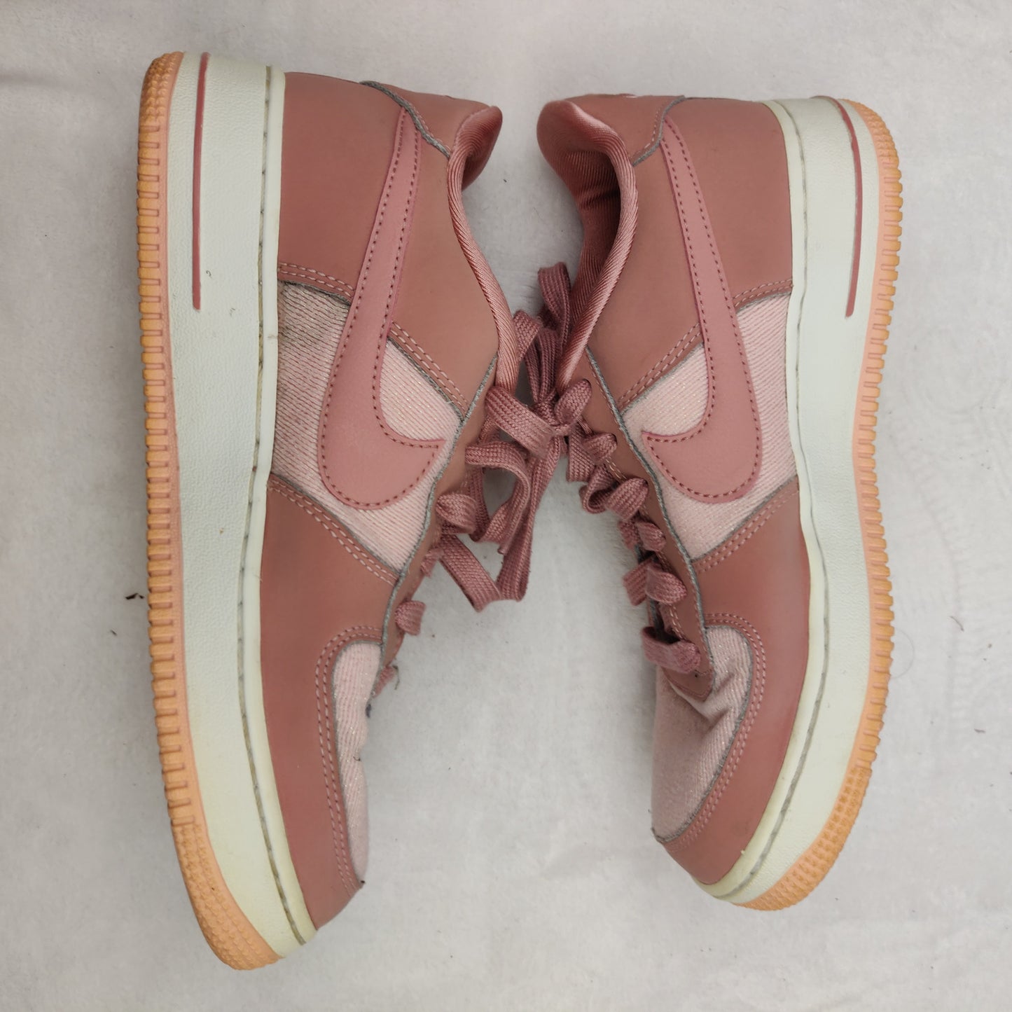 Nike Pink Air Force 1 LV8 GS Rust Pink Trainers Shoes Women UK 5.5 ~ 849345-603