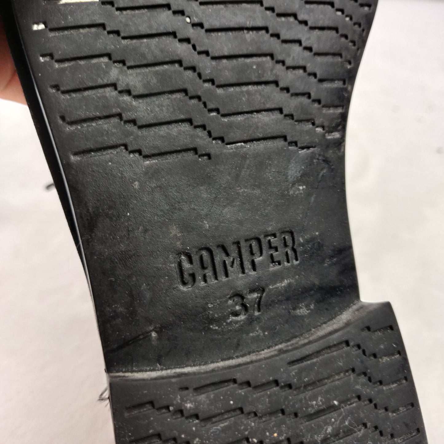 Camper Black Red Blue Patent Leather Slingback Oxford Flats Shoes UK 4 EU 37