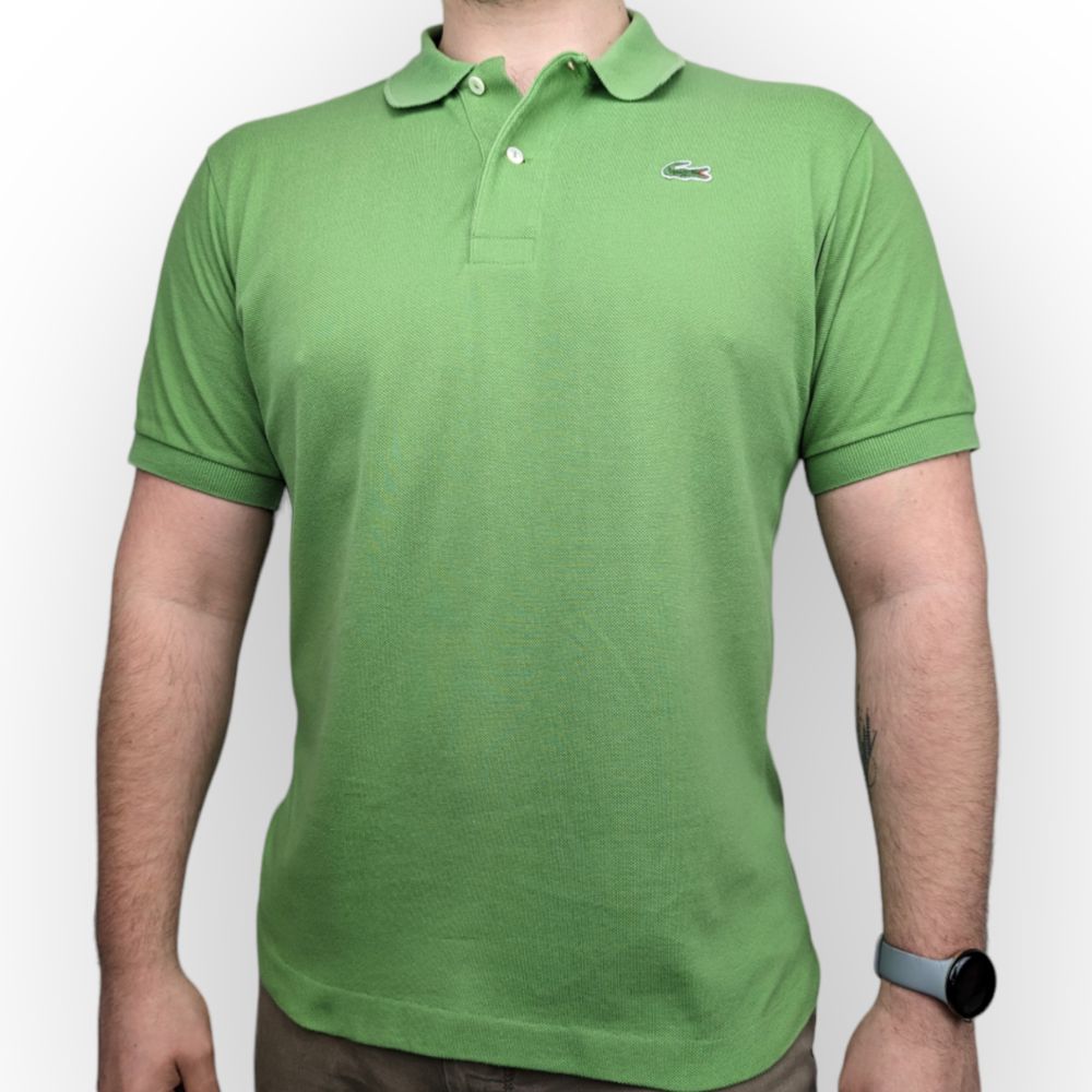 Lacoste Green Cotton Short Sleeve Casual Polo Shirt Men Size Large