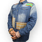 JoeBrowns Vintage Patchwork Blue Denim Shirt Men Size 2XL