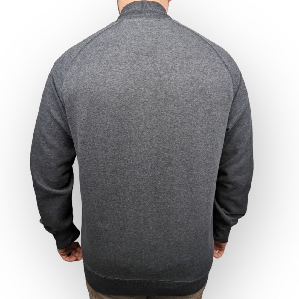 Russell Athletic Grey Tailored Fit Full-Zip Sweatshirt Men Size Large