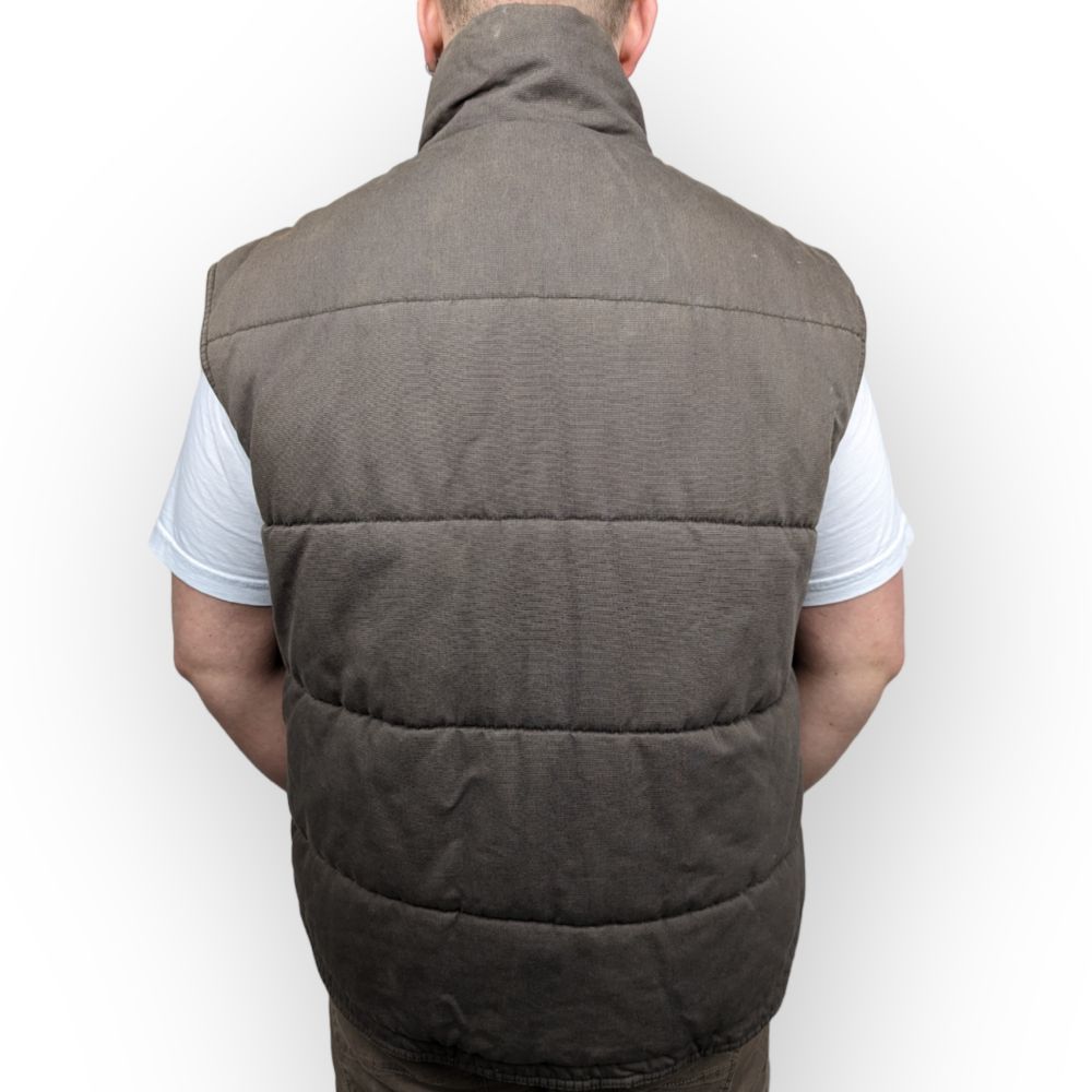 Pepe Jeans Vintage Brown Insulated Puffer Gilet Jacket Men Size XL