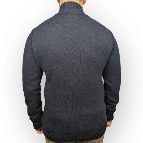 Diesel Jeans Vintage Navy Half-Zip Long Sleeve Jumper Men Size Large
