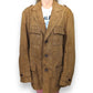 St Michael Brown Button Suede Leather Coat Jacket Women Size Large
