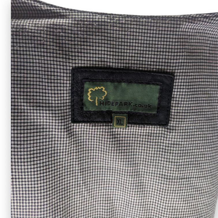 Hide Park Vintage Black Real Leather Vest Waistcoat Men Size XL