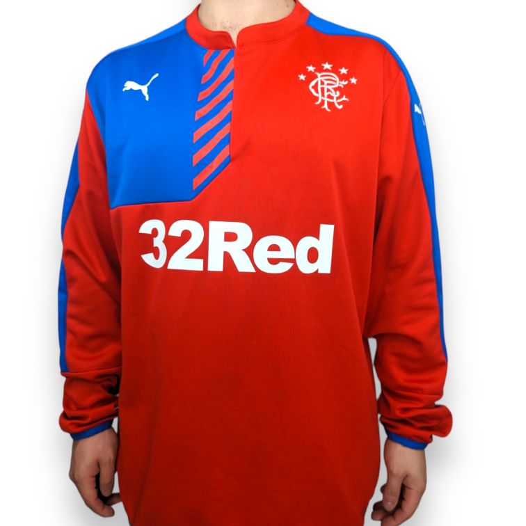 Puma Glasgow Rangers 2015/16 Long Sleeve Training Football Jersey Men Size 3XL