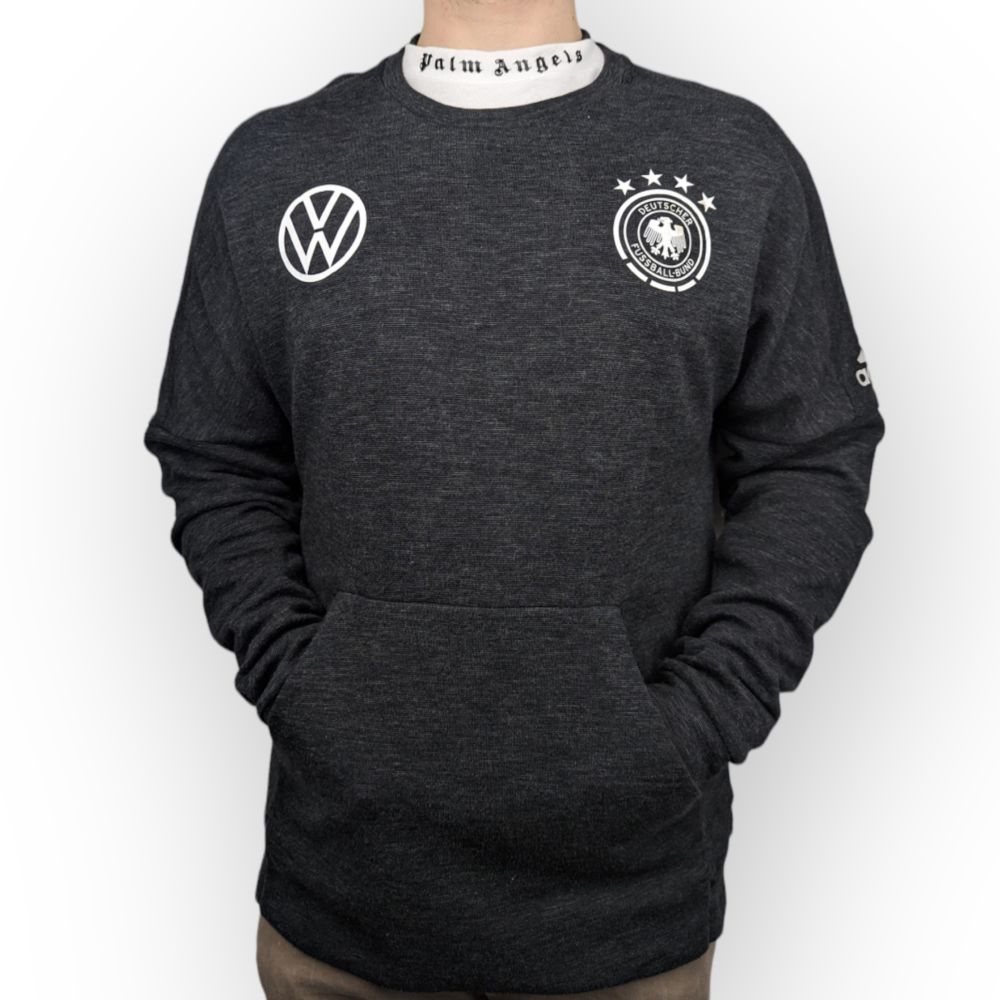 Adidas Volkswagen Germany Black Pullover Crew Neck Sweatshirt Men Size Large