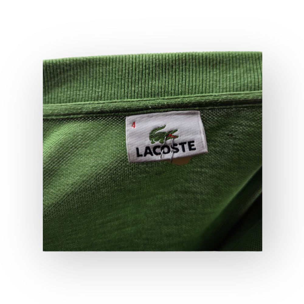 Lacoste Green Cotton Short Sleeve Casual Polo Shirt Men Size Large