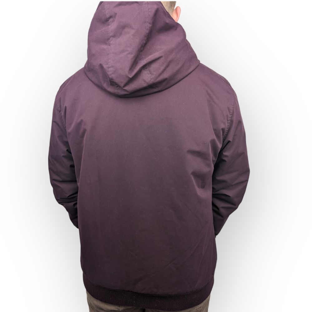 Cedarwood State D26 Burgundy Fleece Lined Hooded Jacket Size Large