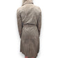 Savida Beige Buttons Suede Leather Trench Coat Women Size UK 12