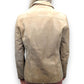 Paco Collection Beige Button Suede Leather Jacket Women Size Small