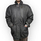 Vintage Black Soft Leather Full Zip Jacket Coat Men Size XL