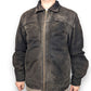 522-Blend-S RE WORK Vintage Brown Leather Jacket Men Size XL