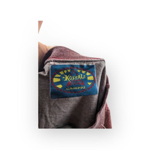 Kostal Guru Vintage Red Cotton Long Sleeve Surfer T-shirt Men Size Medium