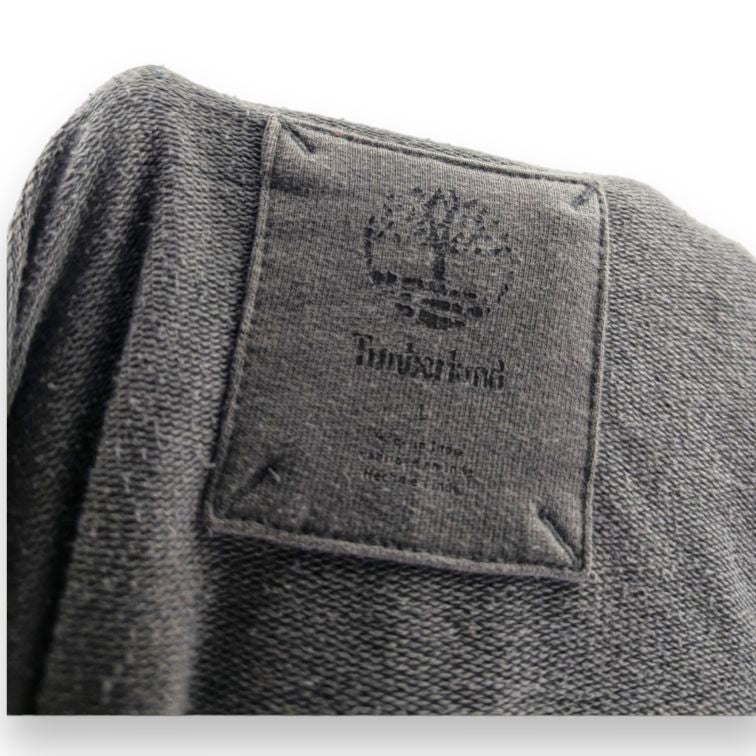 Timberland Vintage Khaki Green Embroidered Pullover Hoodie Men Size Large