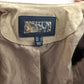 MNG Beige Pig Skin Suede Leather Biker Jacket Women Size Small