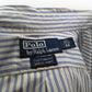 Ralph Lauren White Blue Striped Long Sleeve Dress Shirt Men Size XL