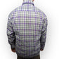 Emporio Armani Vintage Purple Green Plaid Long Sleeve Dress Shirt Men 3XL