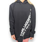 Karl Lagerfeld Paris 21 Rue Guillard Black Pullover Zip Hoodie Women Size 2XL