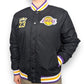 NBA Lakers Black James 23 Button Up Varsity Jacket Men Size Large