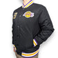 NBA Lakers Black James 23 Button Up Varsity Jacket Men Size Large