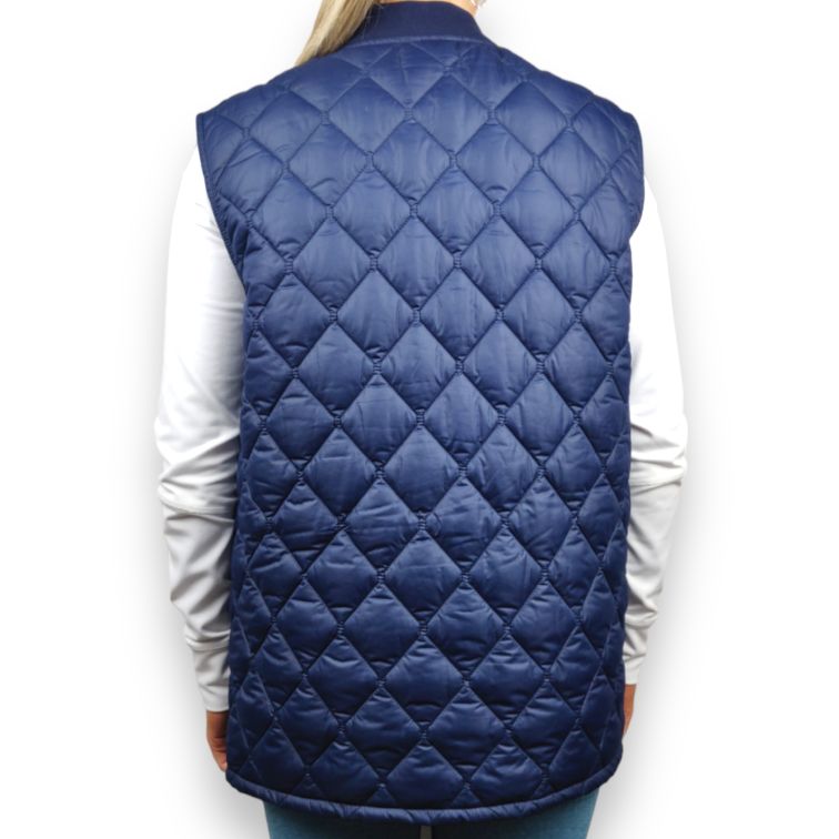 Polo Ralph Lauren Navy Quilted Gilet Jacket Body Warmer Waistcoat Women Size XL