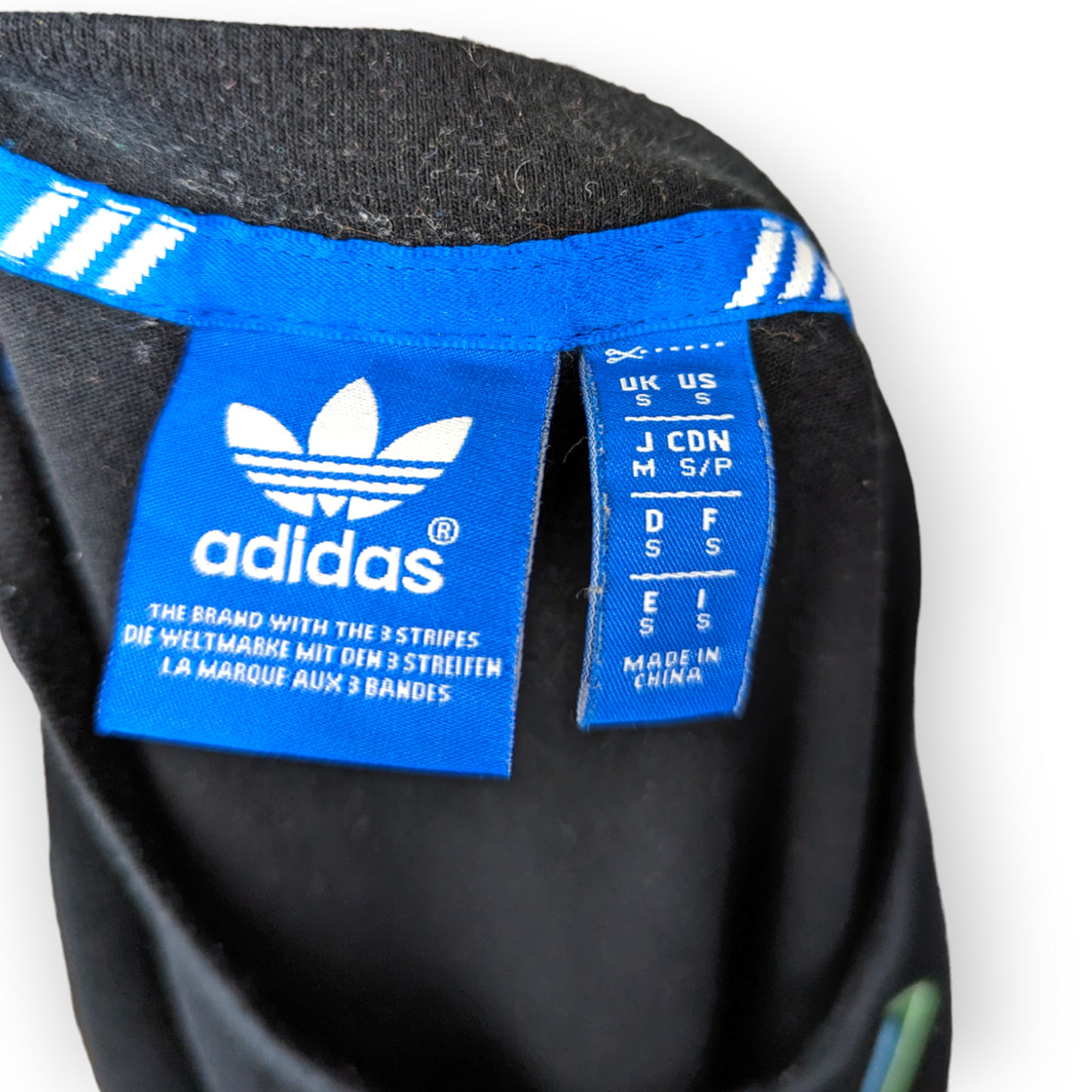 Adidas Originals Black Short Sleeve Neon Print T-Shirt Men Size Small