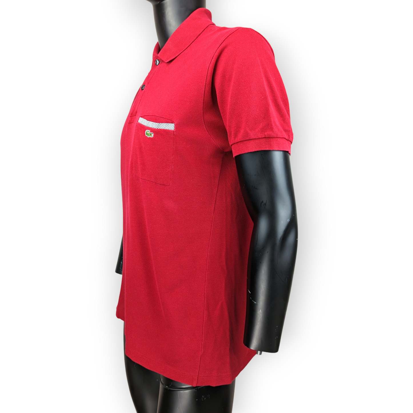 Lacoste Red Polo Shirt Regular Fit Cotton Men Size 3 Medium