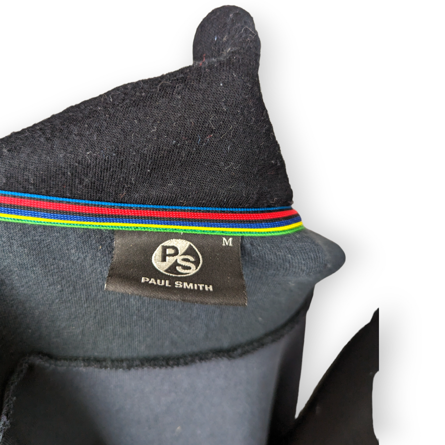 Paul Smith Black Blue Navy Full Zip Fleece Jacket Men Size Medium