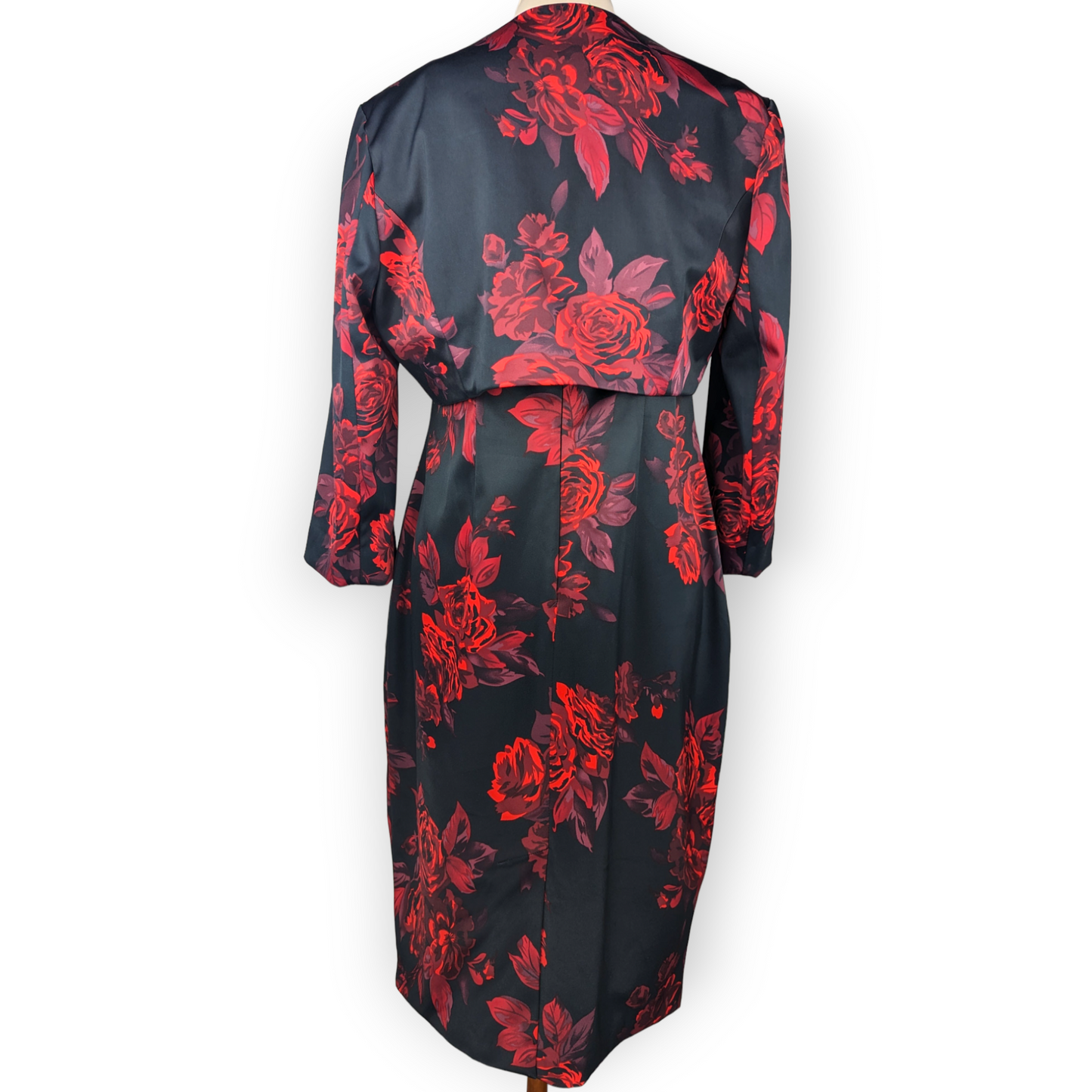 Michaela Louisa Rose Print Red Black Blazer Jacket & Dress Outift Women Medium