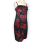 Michaela Louisa Rose Print Red Black Blazer Jacket & Dress Outift Women Medium