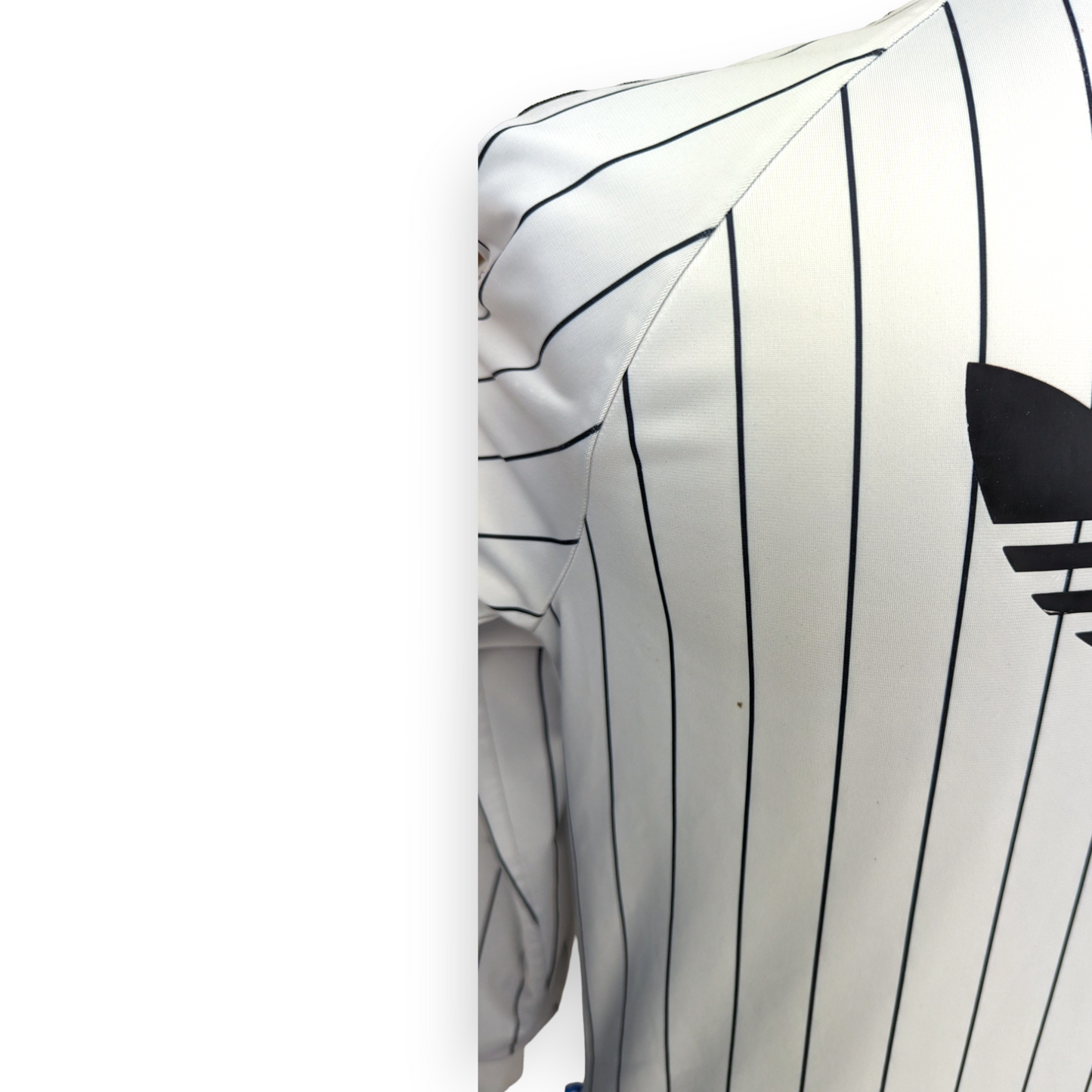 Adidas Originals White Black Striped Track Jacket Women Size UK 10 Medium