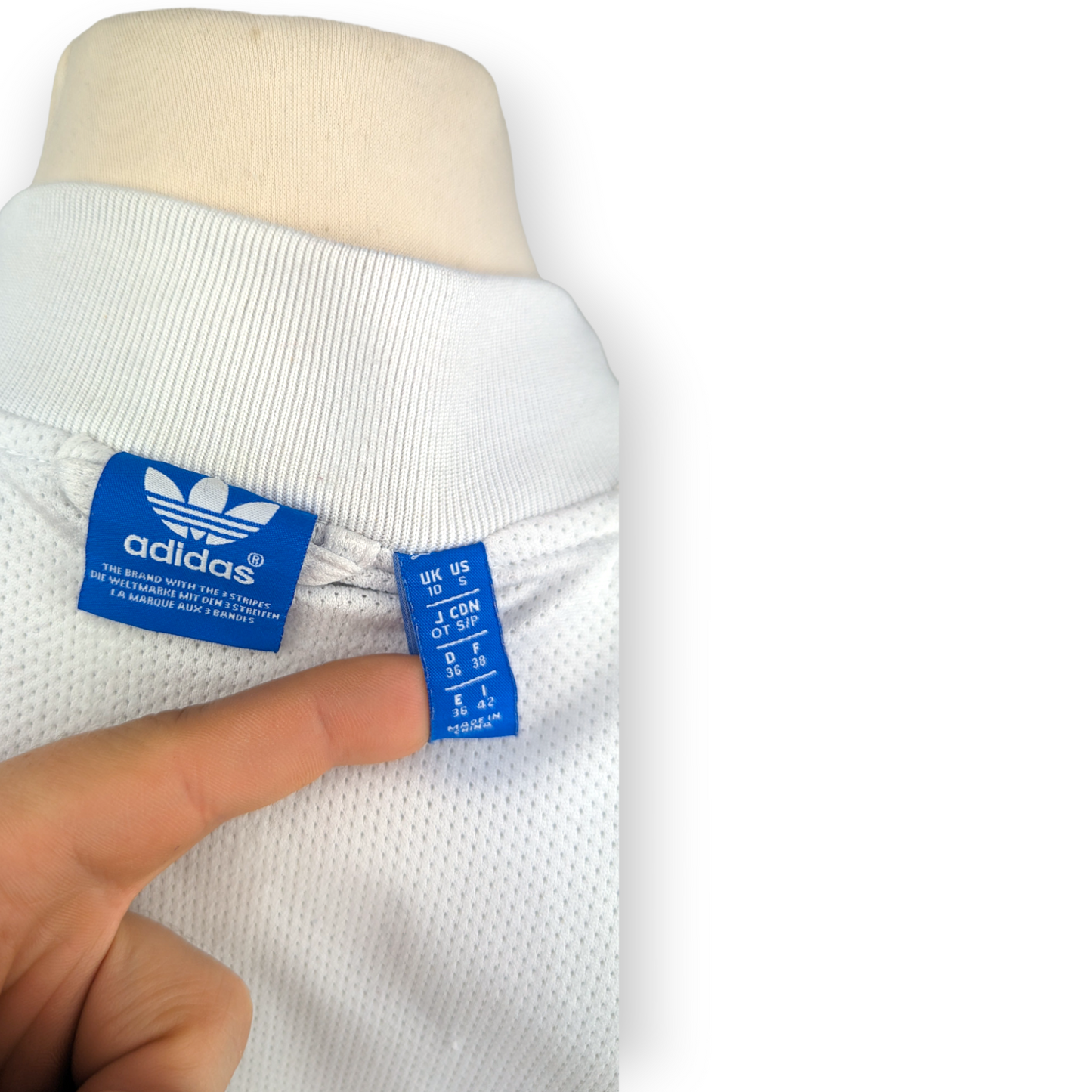 Adidas Originals White Black Striped Track Jacket Women Size UK 10 Medium