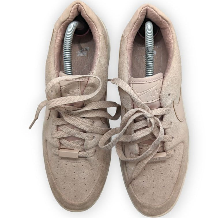 Nike Air Force 1 Sage Low Particle Pink Suede Trainers Women UK 7 - AR5339-201