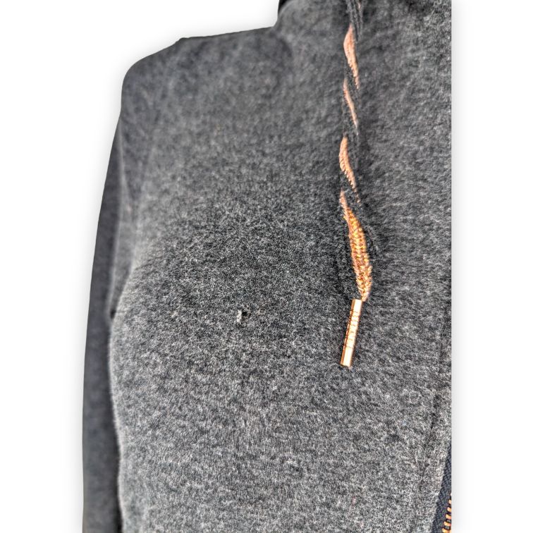 Diesel Grey Full Tracksuit Set Full-Zip Hoodie and Sweatpants Women Size XS