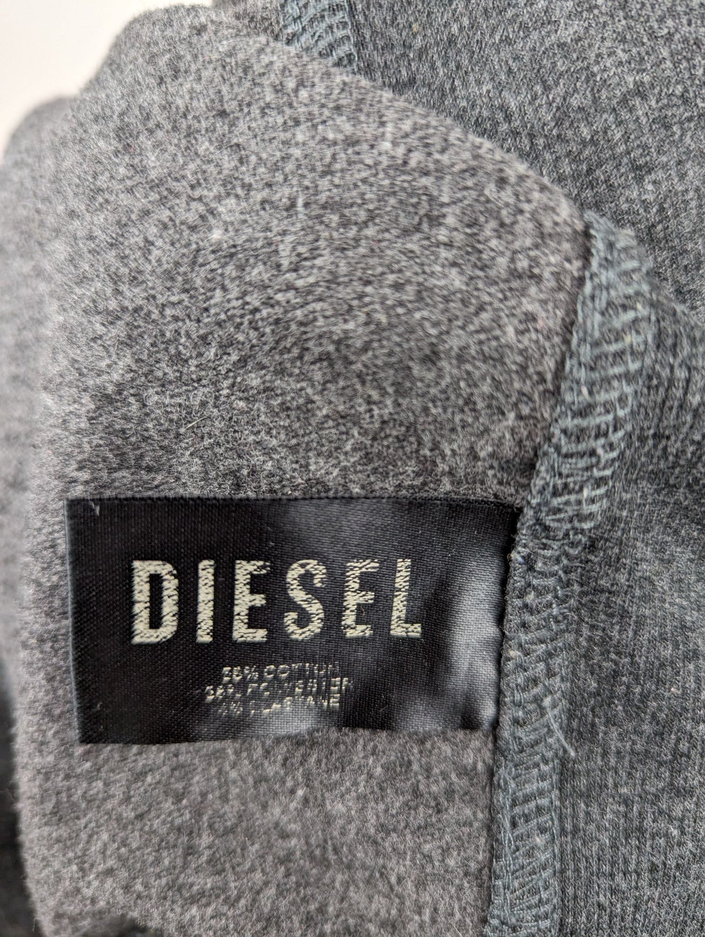 Diesel Grey Full Tracksuit Set Full-Zip Hoodie and Sweatpants Women Size XS